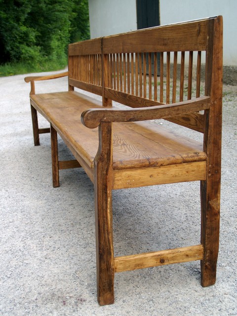 Antike Sitzbank Landhaus restauriert antike Küchenbank Weichholz