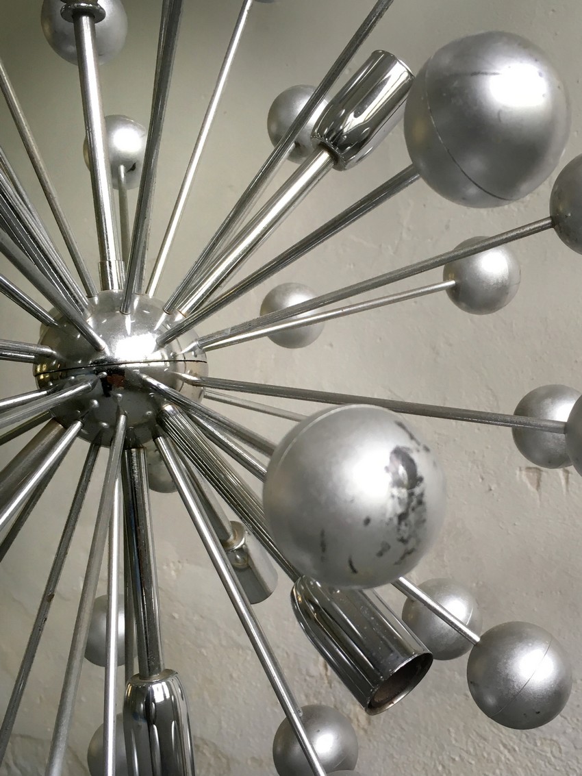 Sputnik chrome Lampe 4702 atomic sputnik metall original retro lamp 3