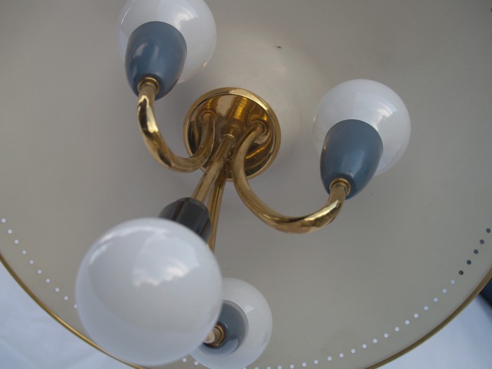 hängelampe midcentury pastell tütenschirm Lampe 50er-Jahre 60er