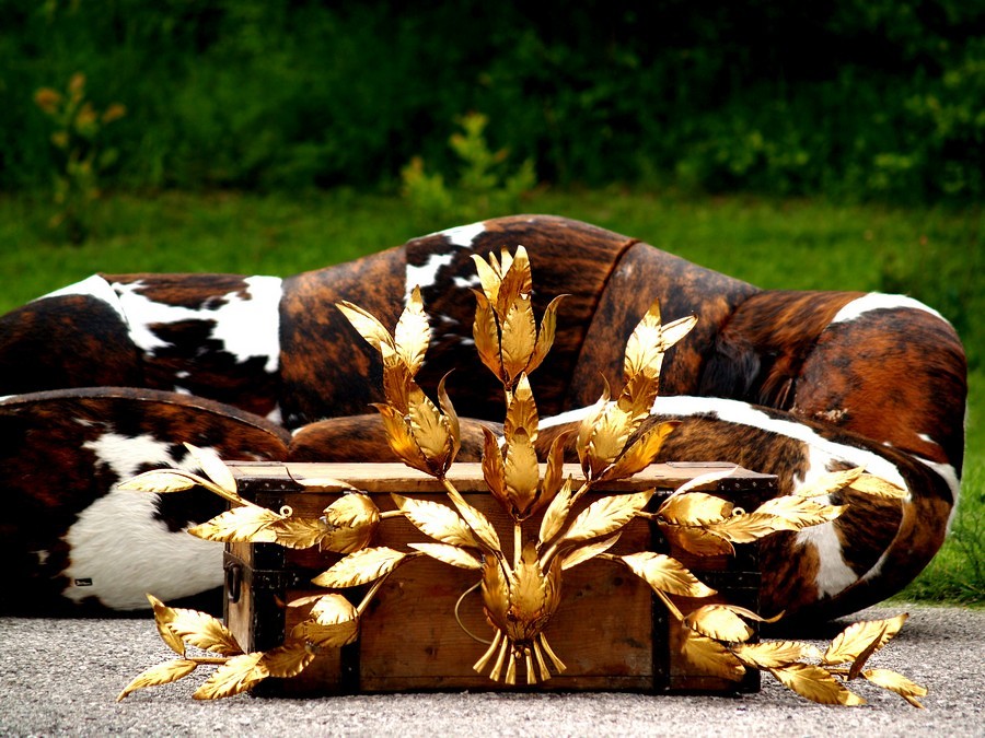 Antike Wandlamp, Midcentury, großer goldener Baum mit Blätter Vintage Hans Kögl Koegl Wandlampe € 99 Film Requisite Midcenturymodern golden Blätter Baum Palme