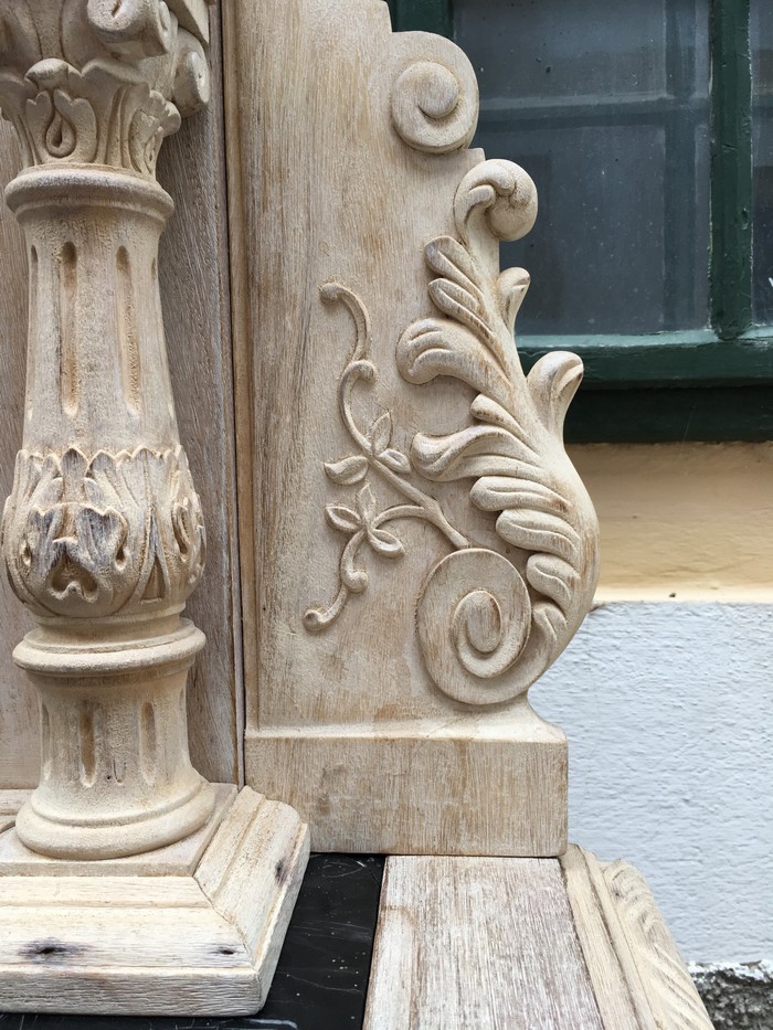 Blätter geschnitzt antik Möbel Schrank Kommode