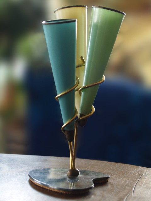 antik retro 50er tueten vase schirm lampe 3