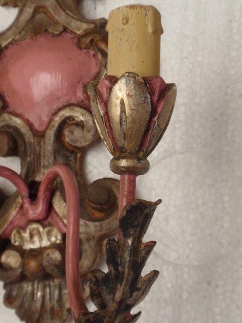 antik wandlampe g2530 rosa barock florentiner 3