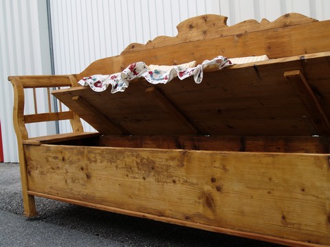 Truhenbank antik Naturholz Truhenbank antik Naturholz