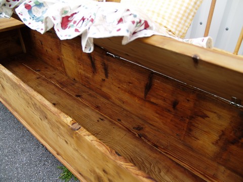 Truhenbank antik Naturholz Truhenbank antik Naturholz