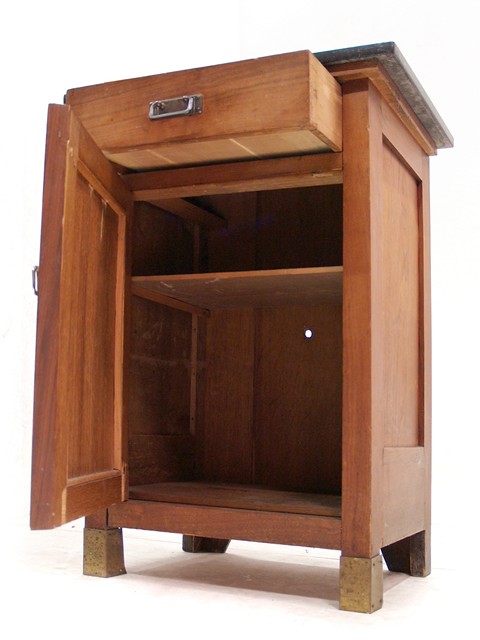 Jugenstil Nachtschrank antik Möbel Antiquität Marmorplatte