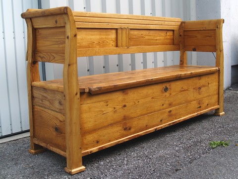 Truhenbank antik Holz Truhenbank antik Holz