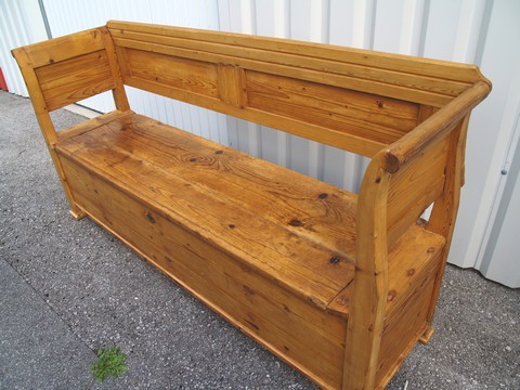 Truhenbank antik Holz restauriert Truhenbank antik Holz restauriert