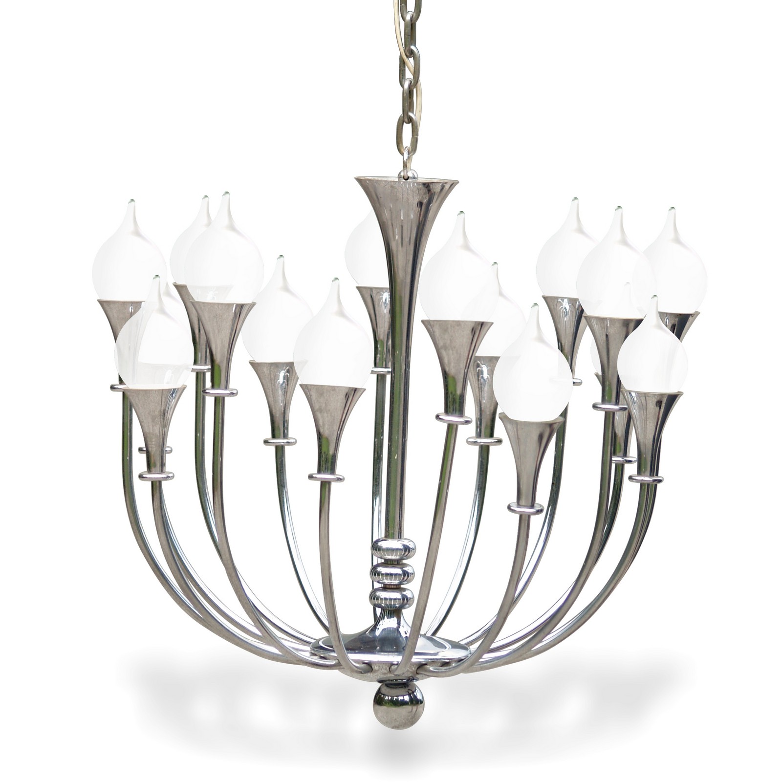 artdeco 4686 luster leuchter chrom silber vintage 1