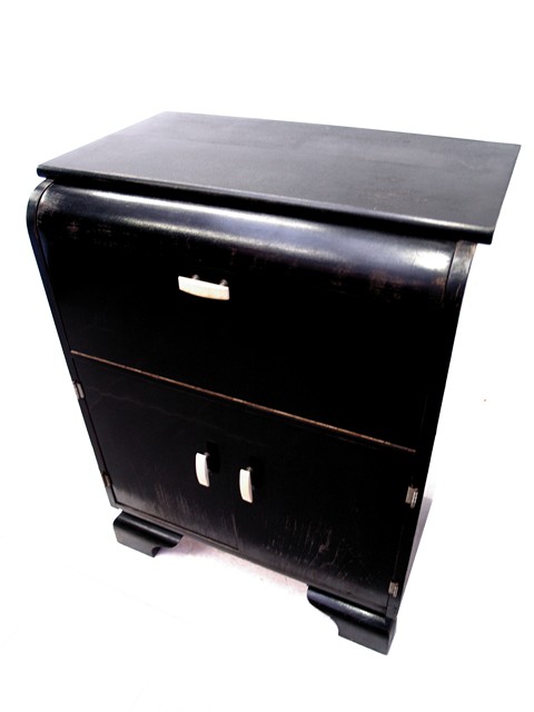 Art Deco Kommode Art Deco Kommode Antiquität schwarz antik Möbel Schrank