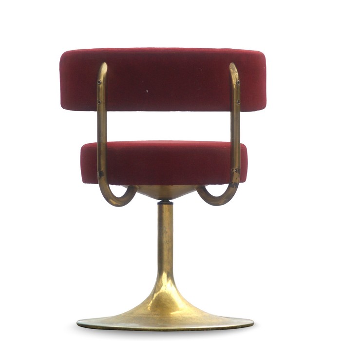 barhocker 4575 johanson design sessel stuhl drehstuhl hocker rot trompetenfuss design 2
