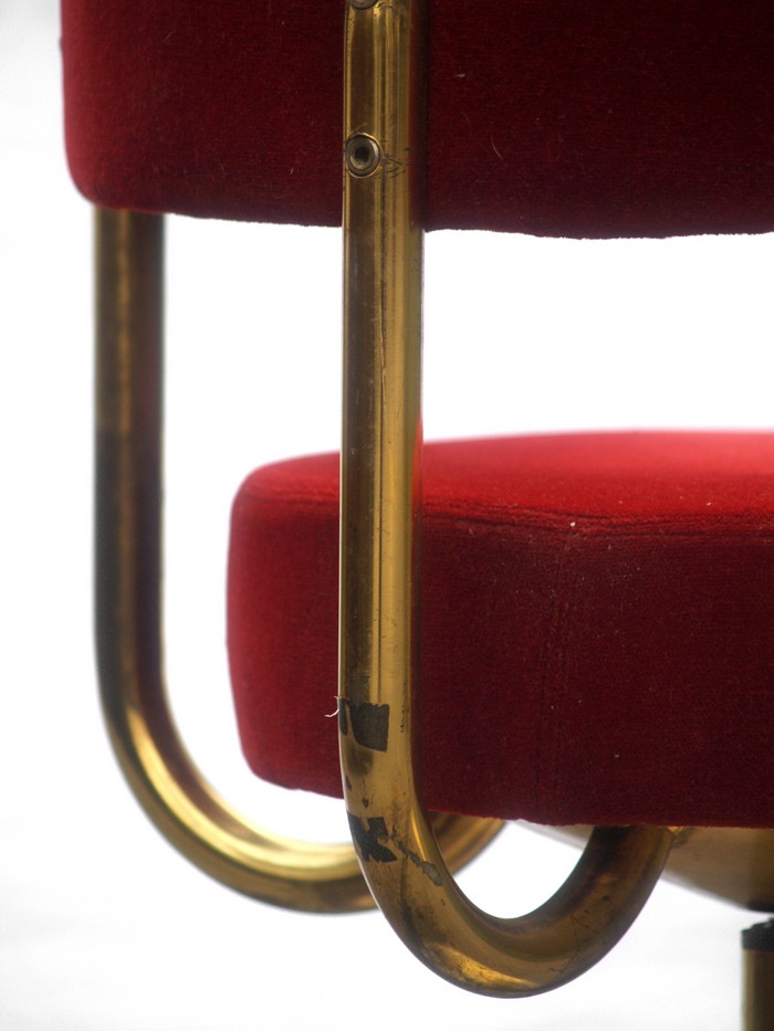 barhocker 4575 johanson design sessel stuhl drehstuhl hocker rot trompetenfuss design 6