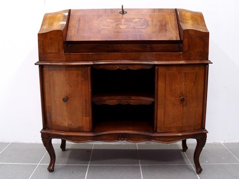 Barockstil Schreibtisch Sekretär 2 Kommode Barock Sekretär Klappdeckel Möbel antik Schreibmöbel