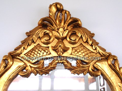 Barockstil Spiegel Konsole geschnitzt grüne Marmorplatte 2 Barock Konsole antik vergoldet golden Spiegel Marmor Garderobe