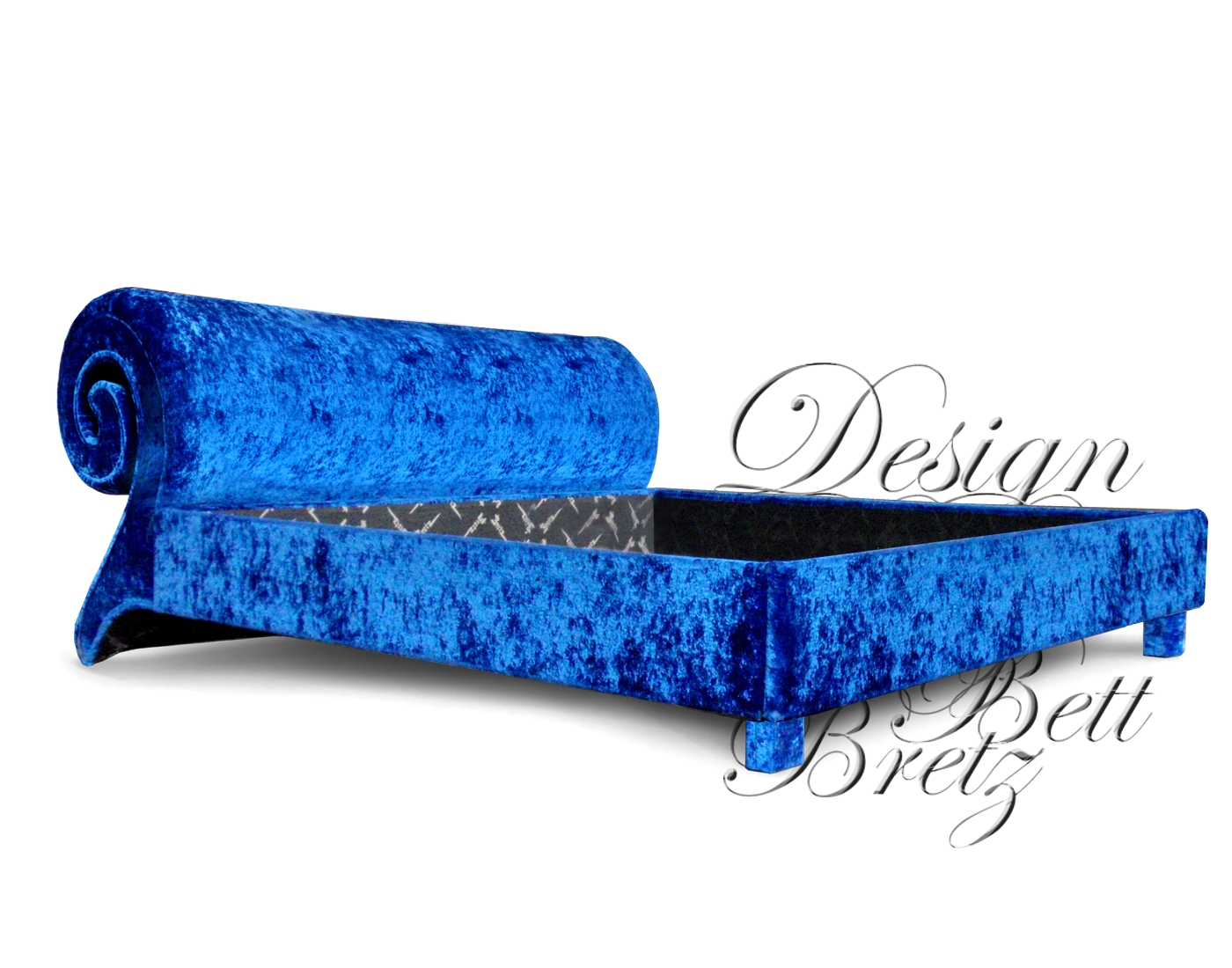 Bretz Bett blau Mammut Designerbett