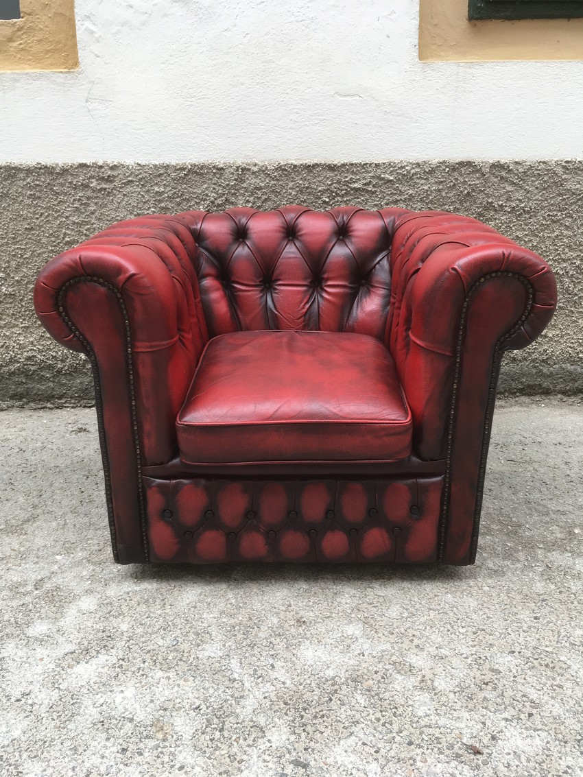 Chesterfield Leder Sessel Stuhl Sofa