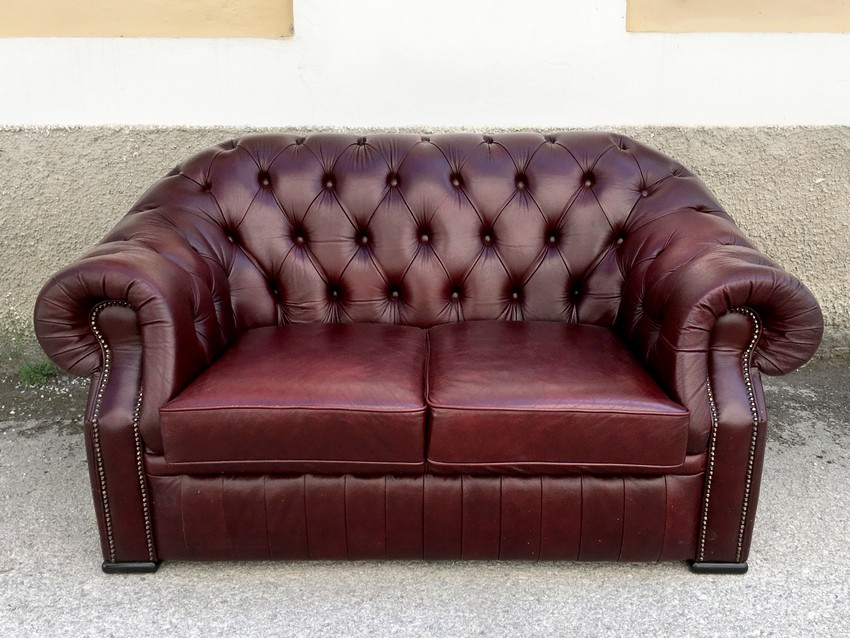 Chesterfield Leder Sessel Stuhl Sofa