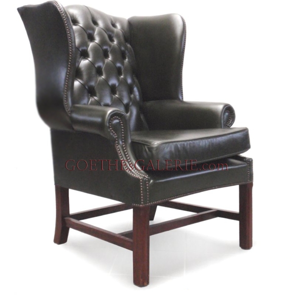 chesterfield sofa leder clubsessel fauteul braun rot grün antik stuhl