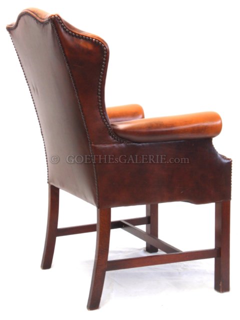 chesterfield sofa leder clubsessel fauteul braun rot grün antik stuhl