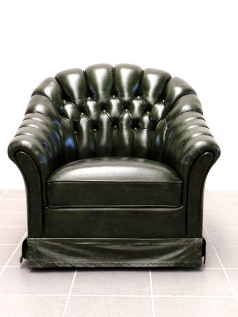 chesterfield sofa leder clubsessel fauteul braun rot grün antik