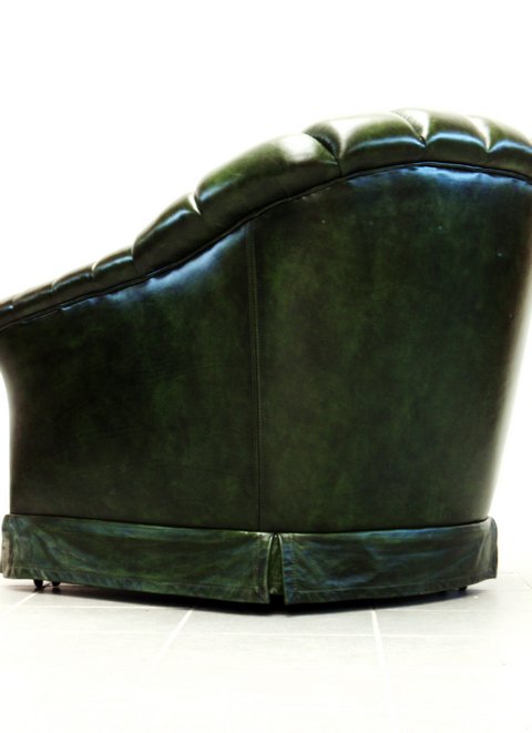 chesterfield sofa leder clubsessel fauteul braun rot grün antik