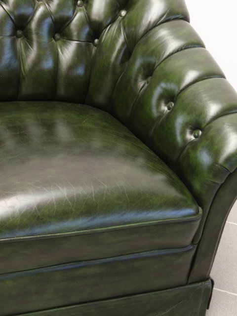 chesterfield sofa leder clubsessel fauteul braun rot grün antik