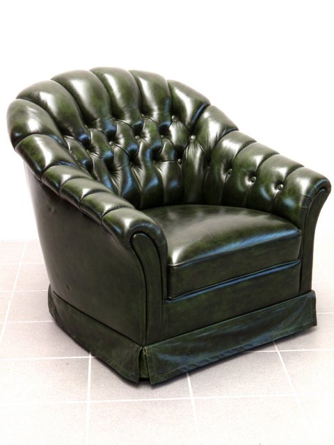 chesterfield sofa leder clubsessel fauteul braun rot grün antik