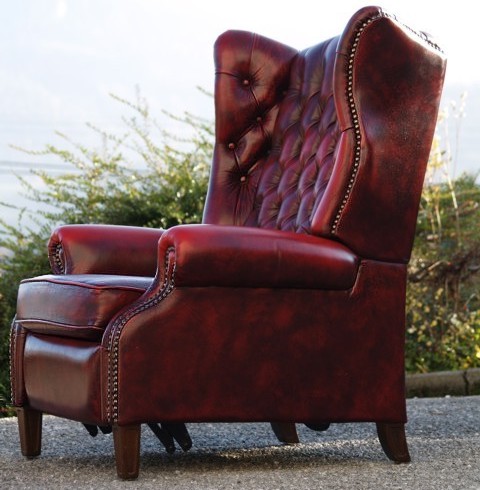Chesterfield Sessel rot Armlehnstuhl Oxblood Vintage