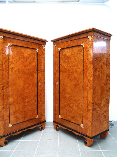 Biedermeier Schränke restauriert Danhausen Kästen Ahorn Pärchen g2198 Möbel Restaurator