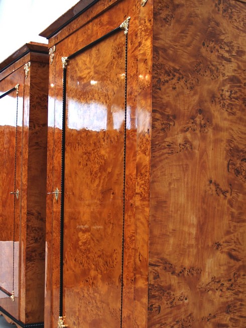 Biedermeier Schränke restauriert Danhausen Kästen Ahorn Pärchen g2198 Möbel Restaurator