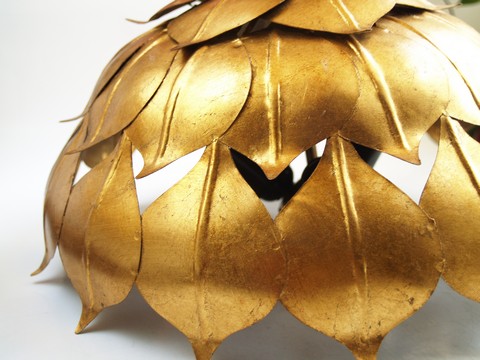 Antike Deckenlampe gold