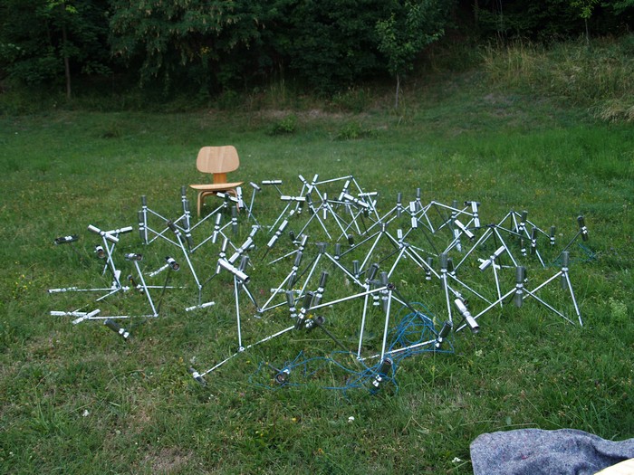 große Deckenlampe Plafoniere 400 x 200 cm Chrom Retro Midcentury Design Original Panton