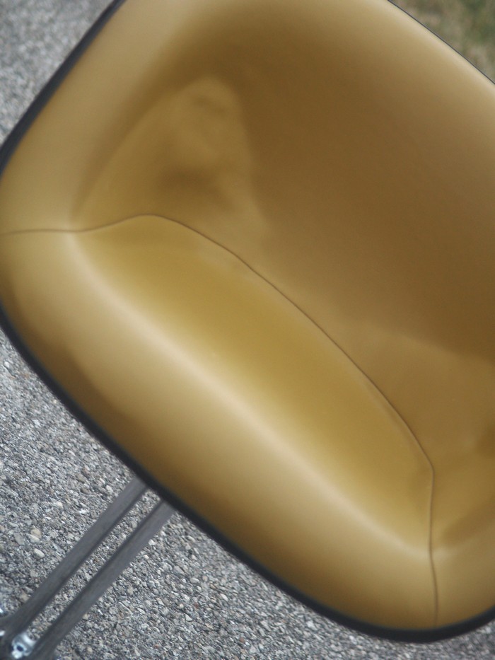 Armlehnstuhl Vintage schwarz Retro Sessel Chrom Leder 50er 60er-Jahre Lafonda Chair Eames Miller