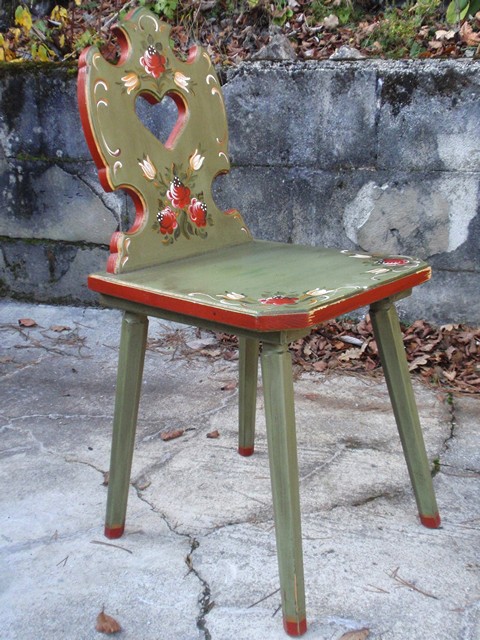 Landhausstil Sessel bemalt antik