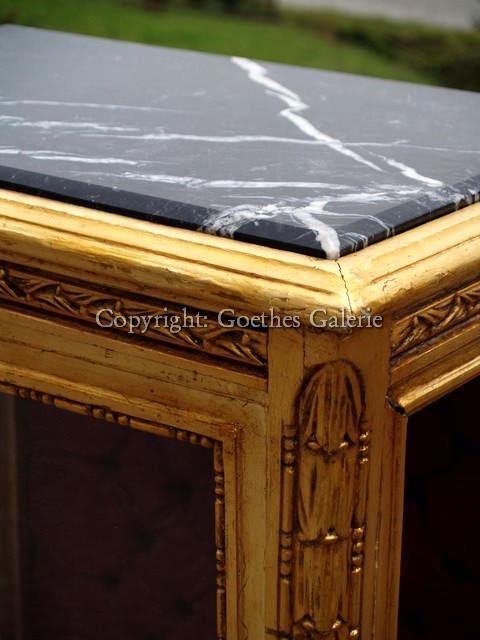 empire stil vitrine schrank marmor gold 2