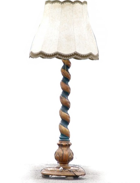 Florentiner Stehlampe antiquität grün gold