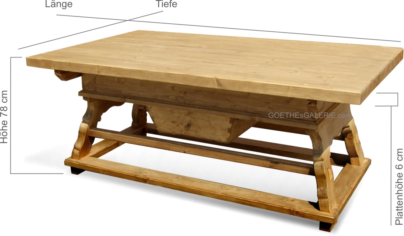 Jogltisch Jogltisch antik nach Maß Küchentisch bauen lassen schreinern