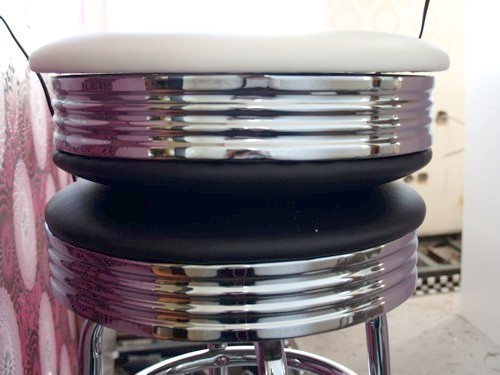 Chrom Barhocker American Diner Cadillac Design