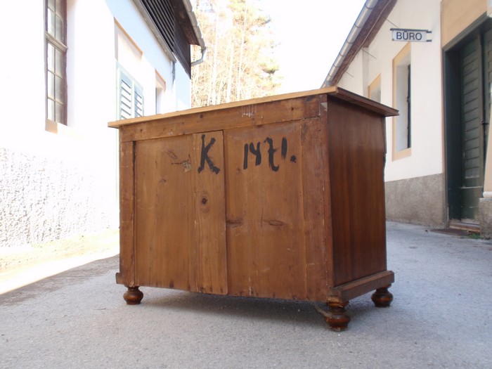 Antike Kommode Gründerzeit Rückseite antike Kommode Gründerzeit