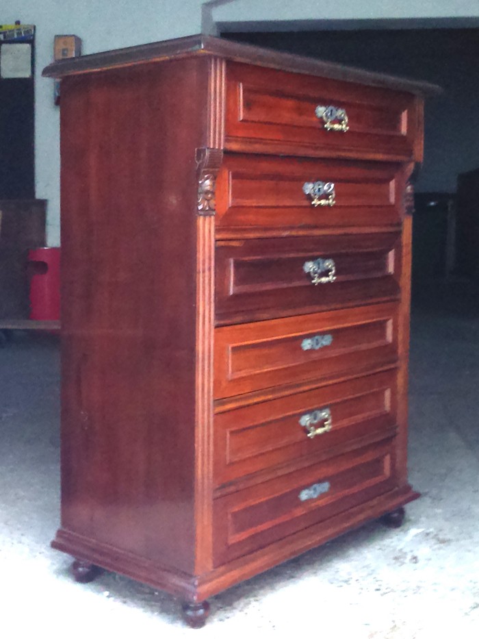 Wochenkommode antik 1880 Massivholz Marmor