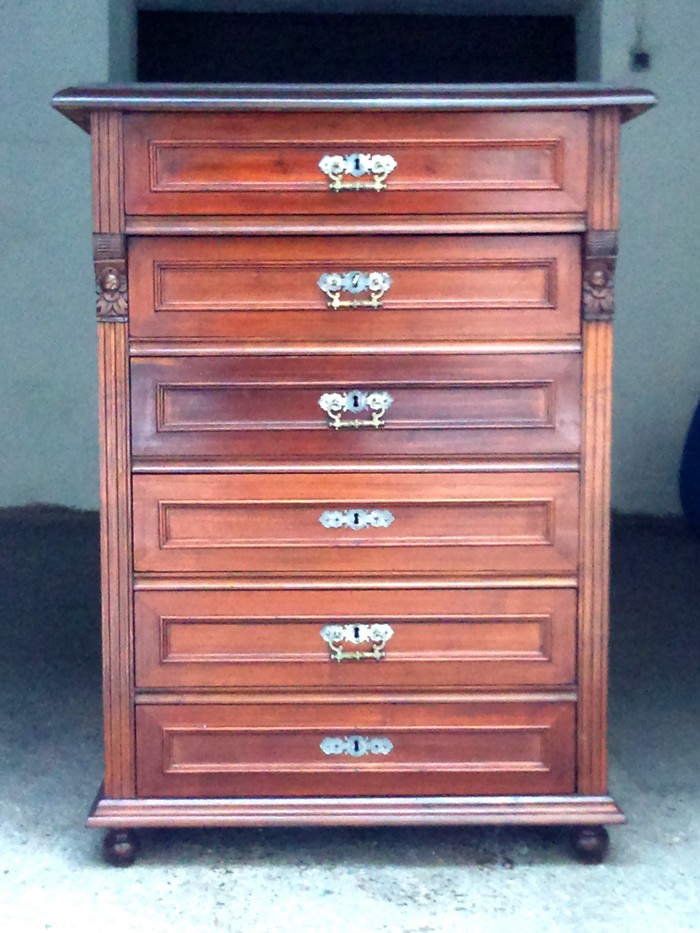 Wochenkommode antik 1880 Massivholz Marmor Herrenkommode