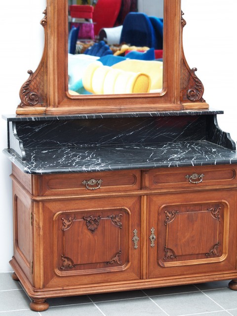 Antike Spiegelkommode Marmorplatte