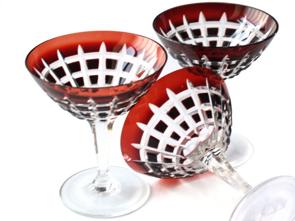 Cocktailglas Überfangglas rot