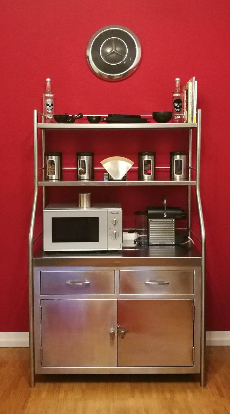 Küchenschrank Edelstahl Nirosta Vintage von Goethes Galerie küchenschrank edelstahl vintage Nirosta