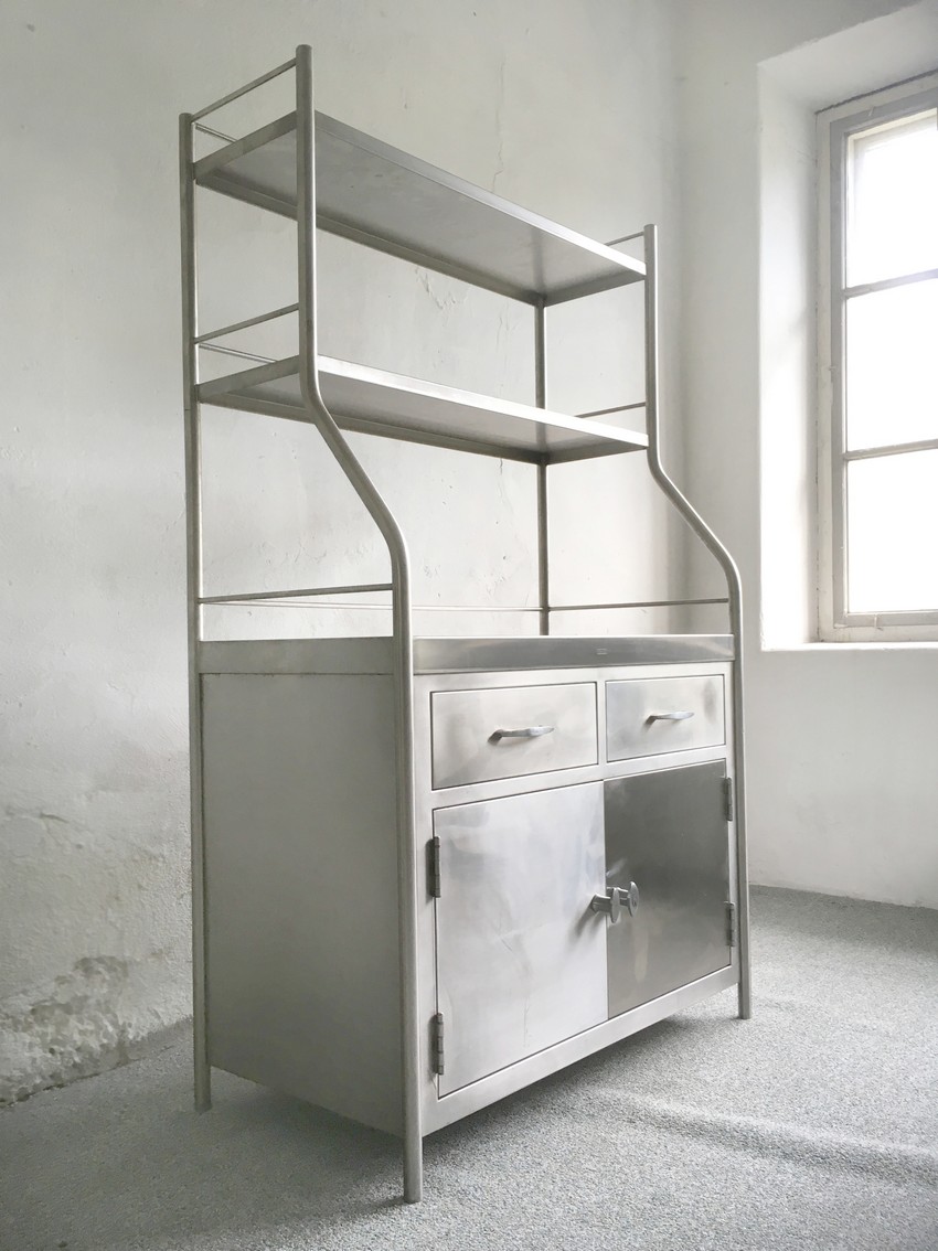 Edelstahl Küchenschrank Vintage Buffet Nirosta Bäckerei Edelstahl Küchenschrank Vintage Buffet Nirosta Bäckerei