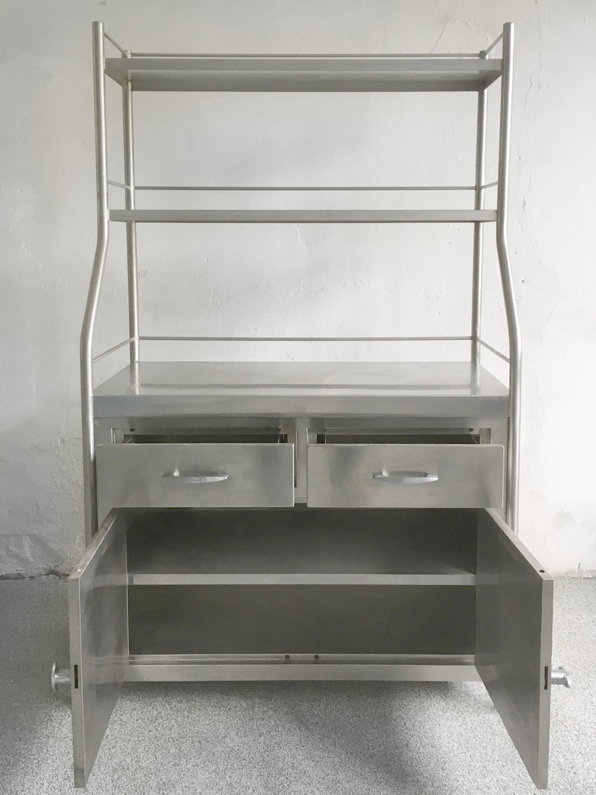 Edelstahl Küchenschrank Vintage Buffet Nirosta Bäckerei Edelstahl Küchenschrank Vintage Buffet Nirosta Bäckerei