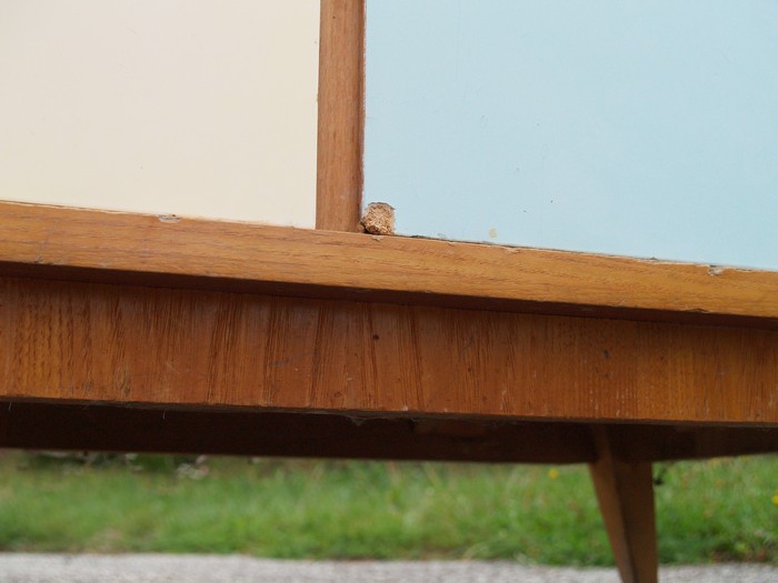 Küchenschrank creme antik Vintage 40er- 50er-jahre Küchenmöbel Midcentury pastell artdeco