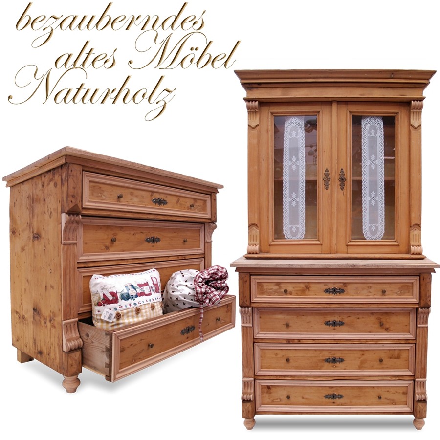 antiker Bauernmöbel Schrank Küchenschrank Bauernschrank Massivholz Buffet
