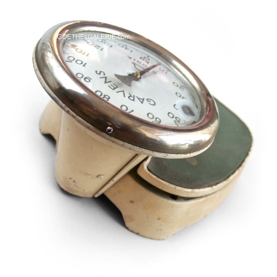 waage antik industrial Design industrialstyle retro Gusseisen Standwaage Küchenwaage shabby chic türkis blau grün Steampunk WildWildWest