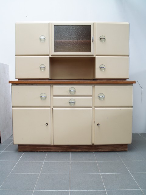 Küchenschrank creme antik Vintage 40er- 50er-jahre Küchenmöbel